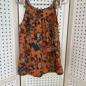 Lucky Brand Multicolor Floral Cotton Top